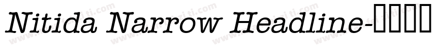 Nitida Narrow Headline字体转换